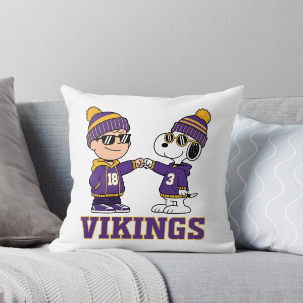 Item preview, Charlie Brown & Snoopy Minnesota Vikings Football Retro F284 designed and sold by GLUVY-THEME.