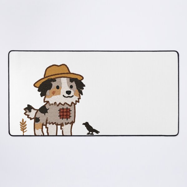 Item preview, Cute Aussie Scarecrow Dog Fall Autumn Farm designed and sold by NicolasGlowArt.