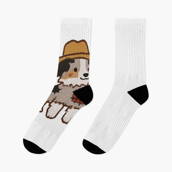 Item preview, Cute Aussie Scarecrow Dog Fall Autumn Farm designed and sold by NicolasGlowArt.