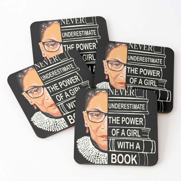 Item preview, Empowering Ruth Bader Ginsburg Portrait Book Lover  designed and sold by RaleigGerhold.