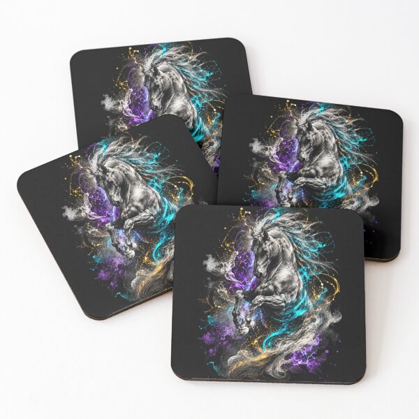 Artikelvorschau, Untamed Spirit - Abstract Neon Horse entworfen und verkauft von Personiq Kaleido.