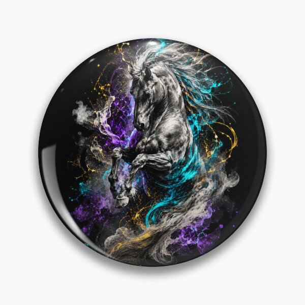 Artikelvorschau, Untamed Spirit - Abstract Neon Horse entworfen und verkauft von Personiq Kaleido.