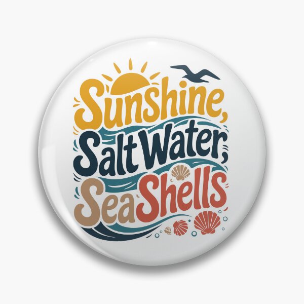 Item preview, Sunshine Salt Water Sea Shells Beach Quote designed and sold by TRTrendyHouse.