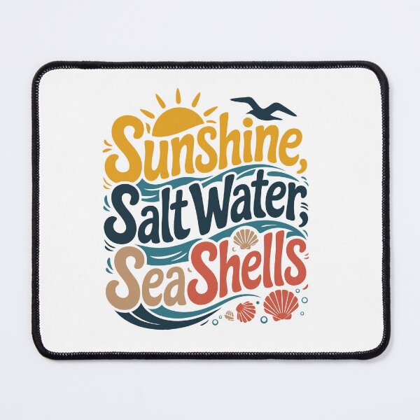 Item preview, Sunshine Salt Water Sea Shells Beach Quote designed and sold by TRTrendyHouse.