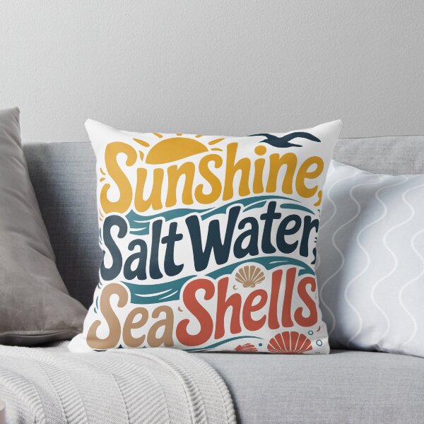Item preview, Sunshine Salt Water Sea Shells Beach Quote designed and sold by TRTrendyHouse.