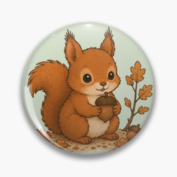 Item preview, Forest Snack Red Squirrel designed and sold by MellowMunchkins.
