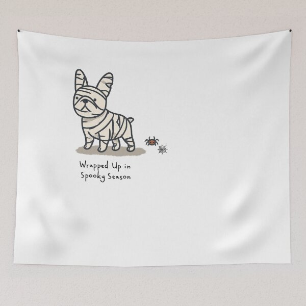 Item preview, French Bulldog Mummy Dog Spooky Halloween designed and sold by NicolasGlowArt.
