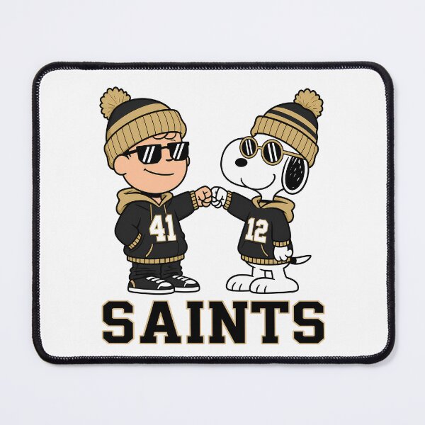 Item preview, Charlie Brown & Snoopy New Orleans Saints Football Retro F285 designed and sold by GLUVY-THEME.