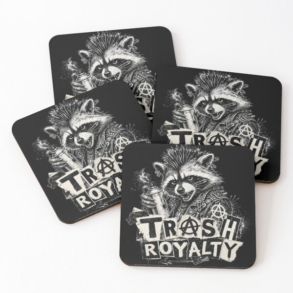 Item preview, Punk Raccoon Trash Royalty Spray Paint Mohawk Illustration designed and sold by Yellowriversss.