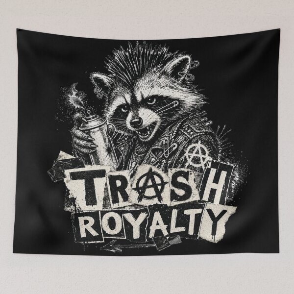 Item preview, Punk Raccoon Trash Royalty Spray Paint Mohawk Illustration designed and sold by Yellowriversss.