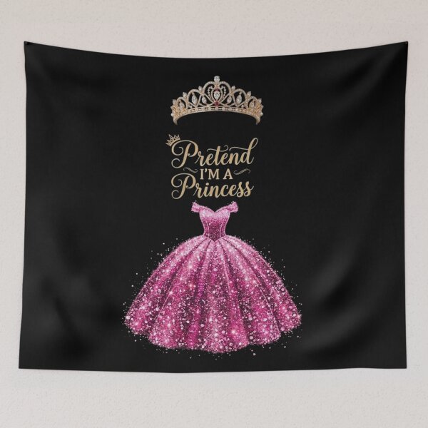 Item preview, Pretend I'm a Princess Funny Pink Sparkle Halloween Easy Costume Merch Design | Princess Dress / Sparkles / Glitter 2026 / Crown / Tiara / Last Minute Halloween Costumes designed and sold by TeenLake.