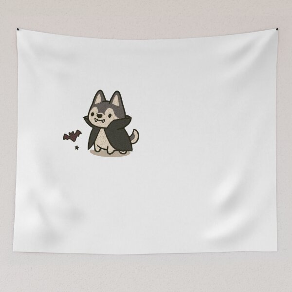 Item preview, Cute Husky Vampire Dog Halloween Spooky Bat designed and sold by NicolasGlowArt.