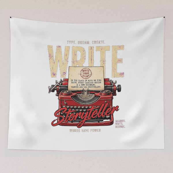 Item preview, Typewriter Author Create Vintage Red Typewriter For Writers And Authors designed and sold by VYBE DARK Studio.