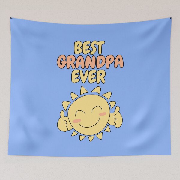 Item preview, BEST GRANDPA EVER Cute Sun Pastel Blue designed and sold by HugSomeNettles.