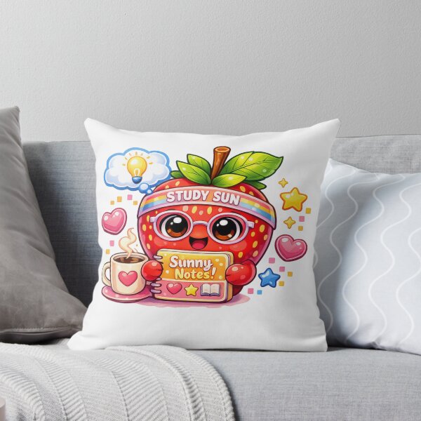 Item preview, Study Sun – Pastel Kawaii Strawberry Sunny Notes  designed and sold by Sommium .