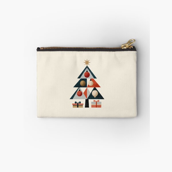 Item preview, Modern Geometric Textured Christmas Tree Art designed and sold by colorful-white.
