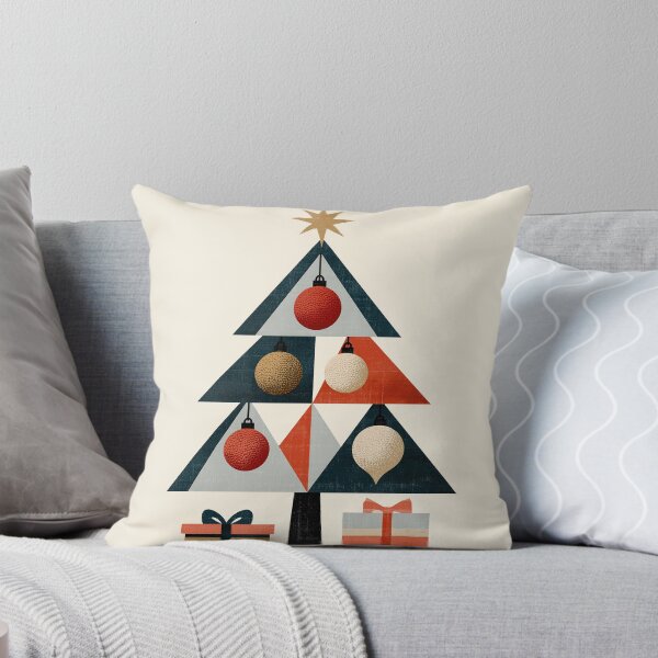 Item preview, Modern Geometric Textured Christmas Tree Art designed and sold by colorful-white.