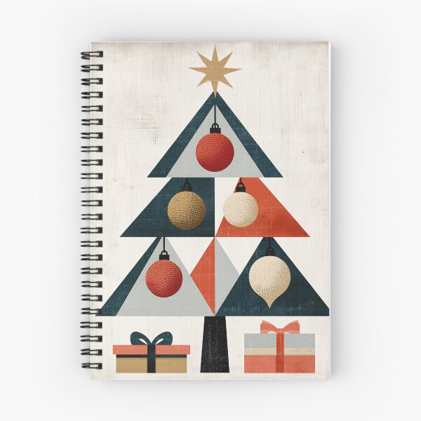 Item preview, Modern Geometric Textured Christmas Tree Art designed and sold by colorful-white.