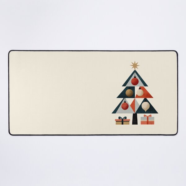 Item preview, Modern Geometric Textured Christmas Tree Art designed and sold by colorful-white.