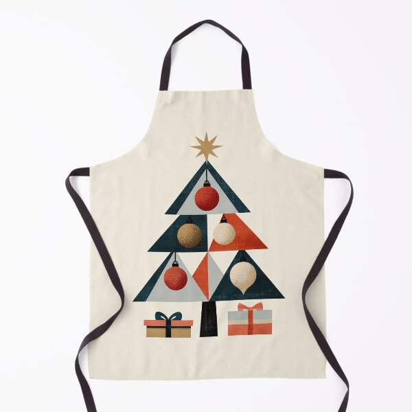Item preview, Modern Geometric Textured Christmas Tree Art designed and sold by colorful-white.