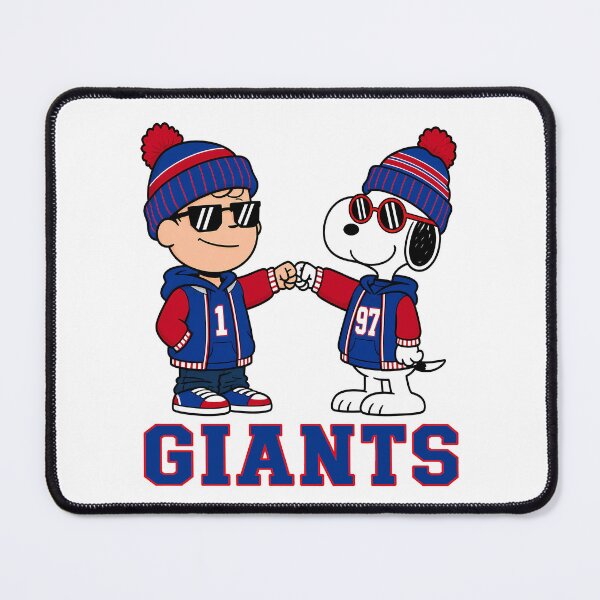 Item preview, Charlie Brown & Snoopy New York Giants Football Retro F286 designed and sold by GLUVY-THEME.