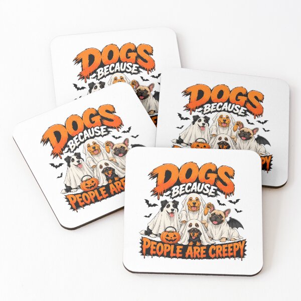 Item preview, Dogs Because People Are Creepy Halloween Ghost Dogs designed and sold by Dmo3HarkoArt.