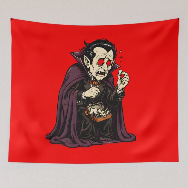 Item preview, Startled Vampire Afraid of Garlic designed and sold by PreeCha Art & Co..