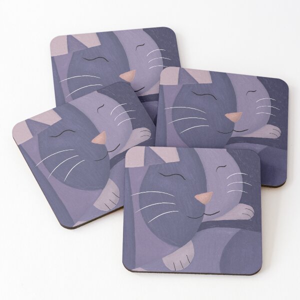 Item preview, Dreaming Cat – Dreamy Cubist Cat Under the Stars designed and sold by aekritdeach.