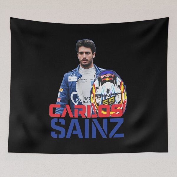 Item preview, Carlos Sainz Jr. Racing Helmet Driver Portrait designed and sold by RaleigGerhold.