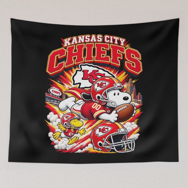 Item preview, Snoopy  Kansas City Dynamic Diving Catch Football Fan designed and sold by CaneufeyCip.