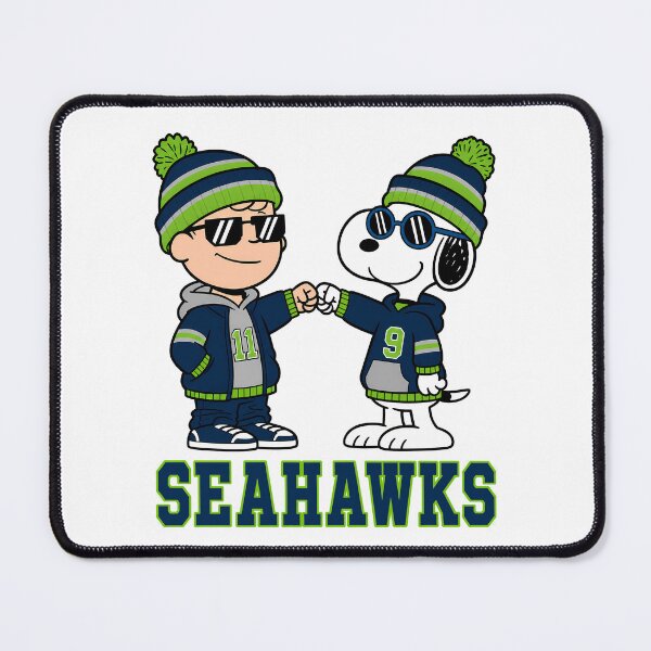 Item preview, Charlie Brown & Snoopy Seattle Seahawks Football Retro F288 designed and sold by GLUVY-THEME.