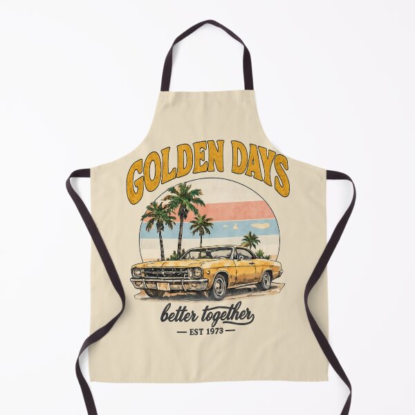 Item preview, Golden Days – Vintage Beach Car Scene designed and sold by FABIOLA1970.