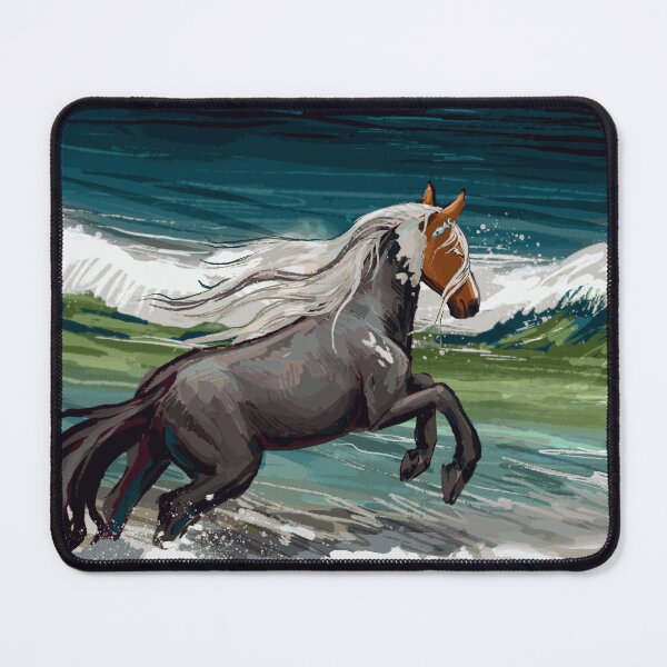 Item preview, Wild Horse Running Through Ocean Waves designed and sold by BaranSancakTS.