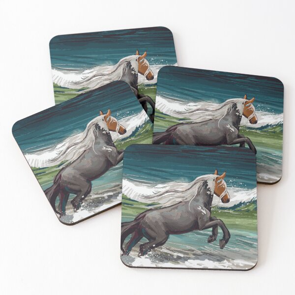 Item preview, Wild Horse Running Through Ocean Waves designed and sold by BaranSancakTS.