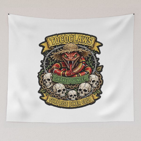 Item preview, Snake Bouncer Coral Snake | Surprise Biker Club Patch Graphic designed and sold by TOCOCLAWS.