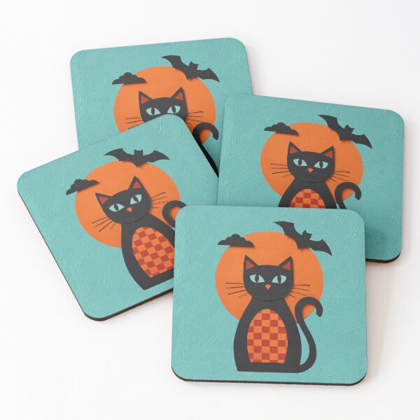Item preview, Spooky Black Cat Halloween – Cute Nursery Witchy Art designed and sold by Tootley.