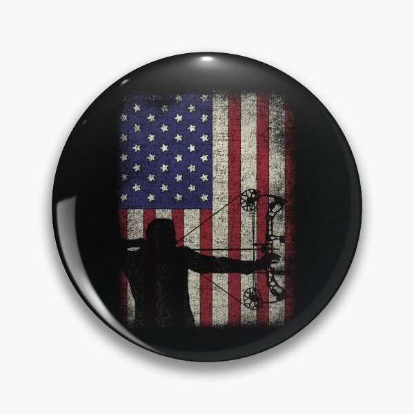Item preview, Archery American Flag Vintage Men Archer Bowhunting Hunter designed and sold by ALICIAxGONZALEZ.