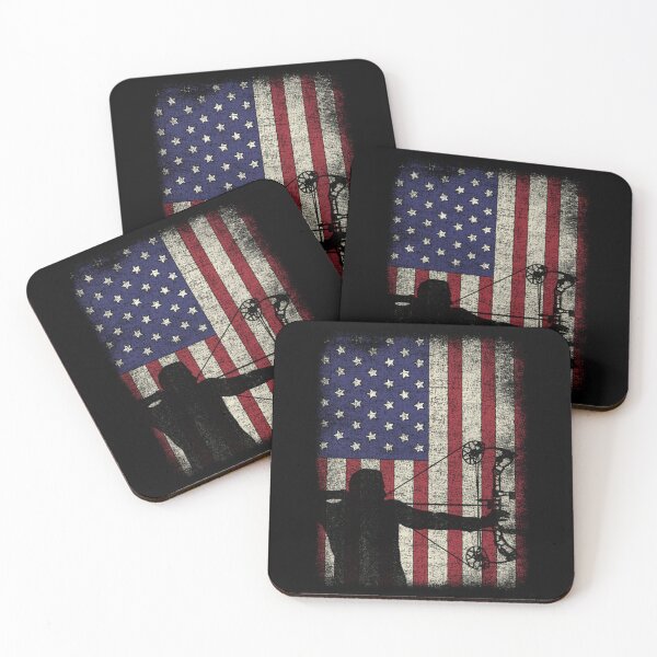 Item preview, Archery American Flag Vintage Men Archer Bowhunting Hunter designed and sold by ALICIAxGONZALEZ.