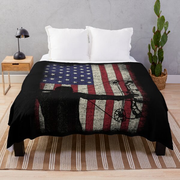 Item preview, Archery American Flag Vintage Men Archer Bowhunting Hunter designed and sold by ALICIAxGONZALEZ.