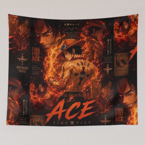 Item preview, Portgas D. Ace One Piece Fire Fist Pirate Poster Aesthetic Anime Digital Artwork designed and sold by Matt_Smith.