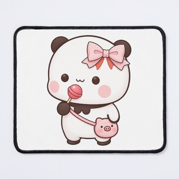 Item preview, Bubu Panda Eating Pink Lollipop designed and sold by Tom-Riley.