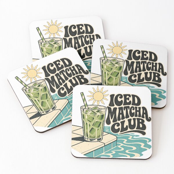 Item preview, Iced Matcha Club Vintage Retro Poolside Summer Design designed and sold by urbinet.