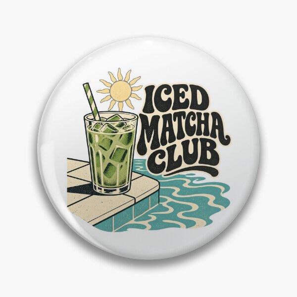 Item preview, Iced Matcha Club Vintage Retro Poolside Summer Design designed and sold by urbinet.