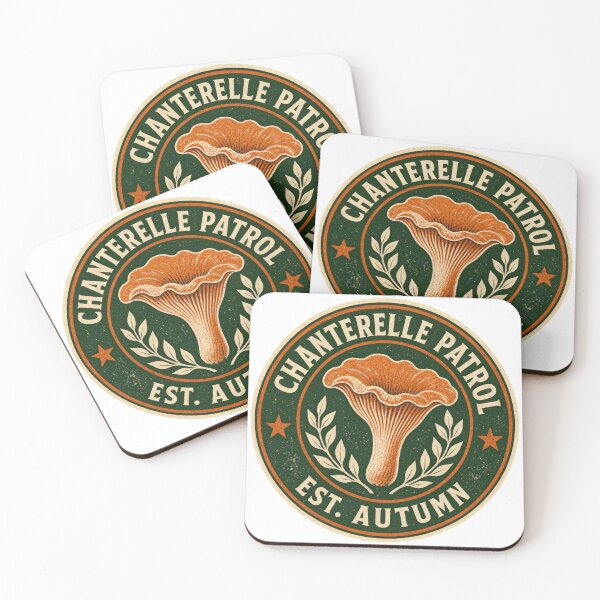 Item preview, Chanterelle Patrol Vintage Mushroom Foraging Badge designed and sold by BoosterShop.