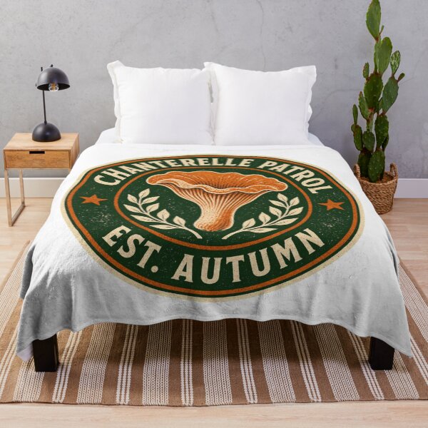 Item preview, Chanterelle Patrol Vintage Mushroom Foraging Badge designed and sold by BoosterShop.