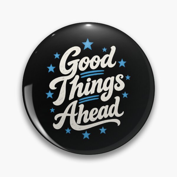 Item preview, Good Things Ahead Vintage Script Typography Stars Positive Quote designed and sold by Yellowriversss.