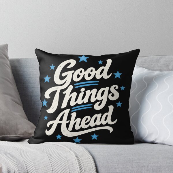 Item preview, Good Things Ahead Vintage Script Typography Stars Positive Quote designed and sold by Yellowriversss.