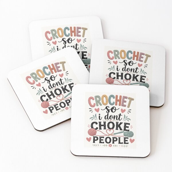 Item preview, Crochet So I Don't Choke People Funny Crochet Lover Gift designed and sold by MalickaArt.