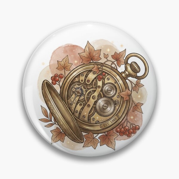 Item preview, Vintage Brass Globe with Botanical Autumn Leaves designed and sold by Mellow Doodle Co..