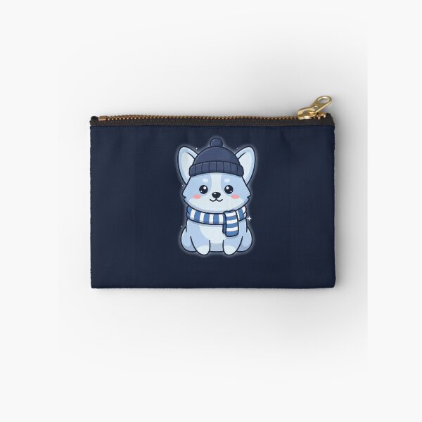 Item preview, Cute Dog Blue With a Hat and Scarf Winter clothes cold season  designed and sold by JOHNACCO.